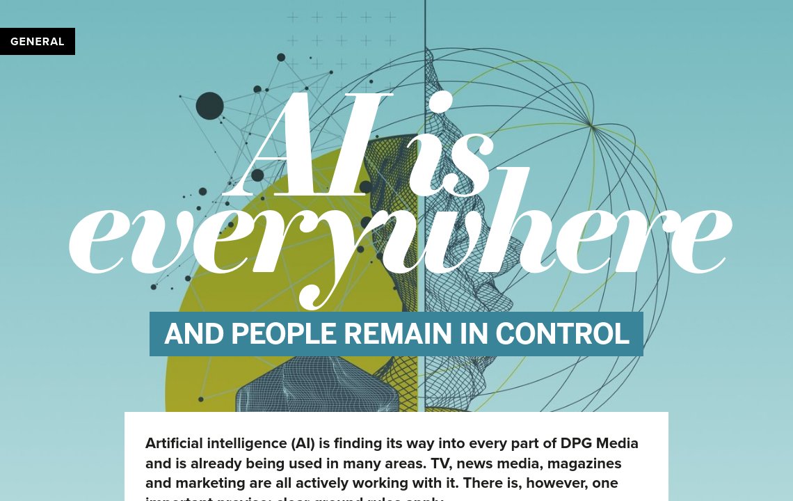 AI is everywhere - DPG Media Annual Report 2025
